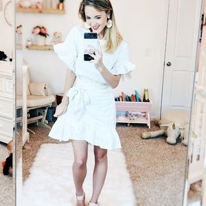 Socialite White wrap dress